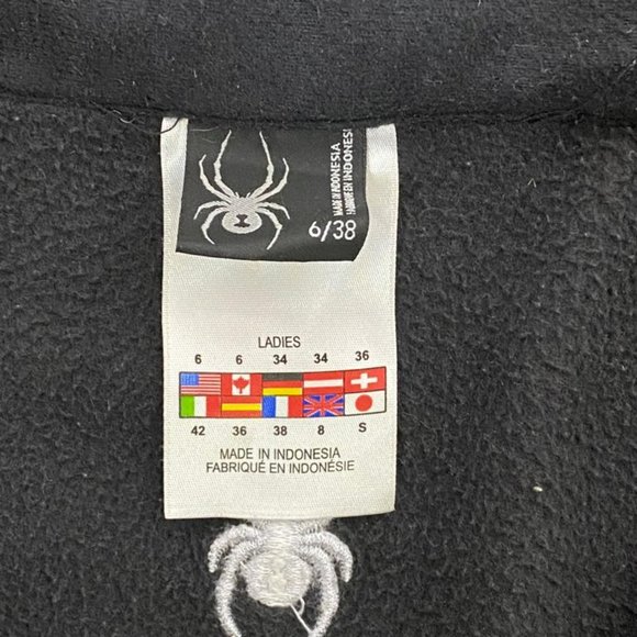 Spyder Outback Fleece Full Zip Jacket Women's US 6 Black - Picture 5 of 5